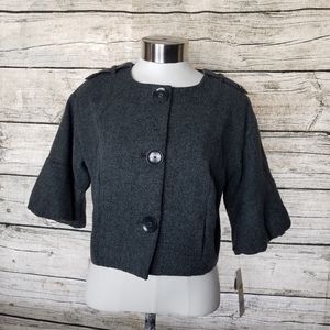 Elle Black Gray galactic charm Short Jacket Size Small.Pit to pit approx:  18